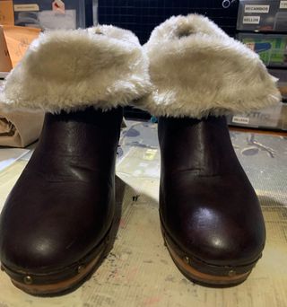 Botas símil piel marrones talla 40