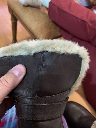 Botas símil piel marrones talla 40
