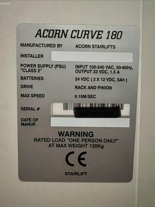 Silla salvaescaleras recta marca Acorn