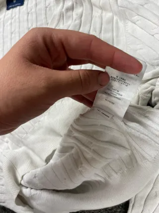 ¡¡OFERTA!! Talla XL Jersey Gant Blanco Nudos