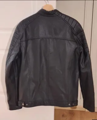 Chaqueta motorista piel sintética