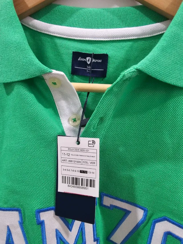 Polo Verde Alvaro Moreno Talla 11-12 Nuevo
