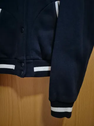 Chaqueta Bomber Vintage Bershka Azul