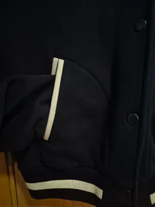 Chaqueta Bomber Vintage Bershka Azul