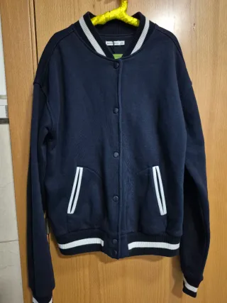 Chaqueta Bomber Vintage Bershka Azul