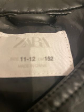 Chaqueta Zara imitación cuero niño/a talla 11/12