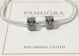 Charms Separadores Clips Mickey y Minnie Disney