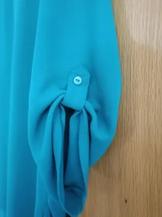 Blusa verde azulado manga 3/4