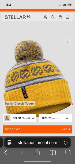 Berretto Stellar Equipment con pon pon