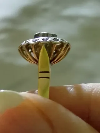 Anillo antiguo oro y diamantes S.XIX