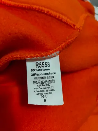 Felpa arancione donna taglia unica