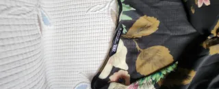 Vestido Zara flores negro multicolor