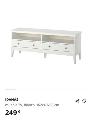 Mueble TV IDANÄS Blanco Ikea