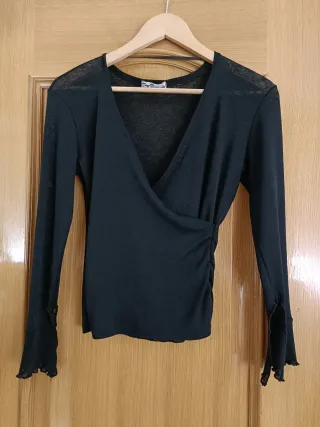 Topshop Blusa Cruzada Manga Larga