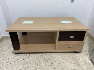 Mesa de centro madera y cristal