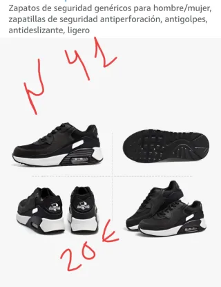 Zapatos de seguridad talla 45