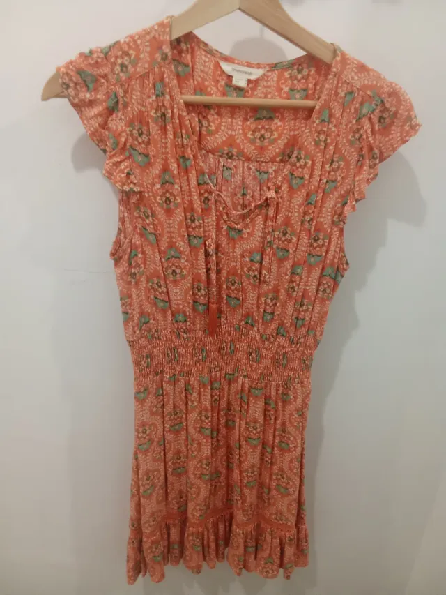 Vestido estampado naranja