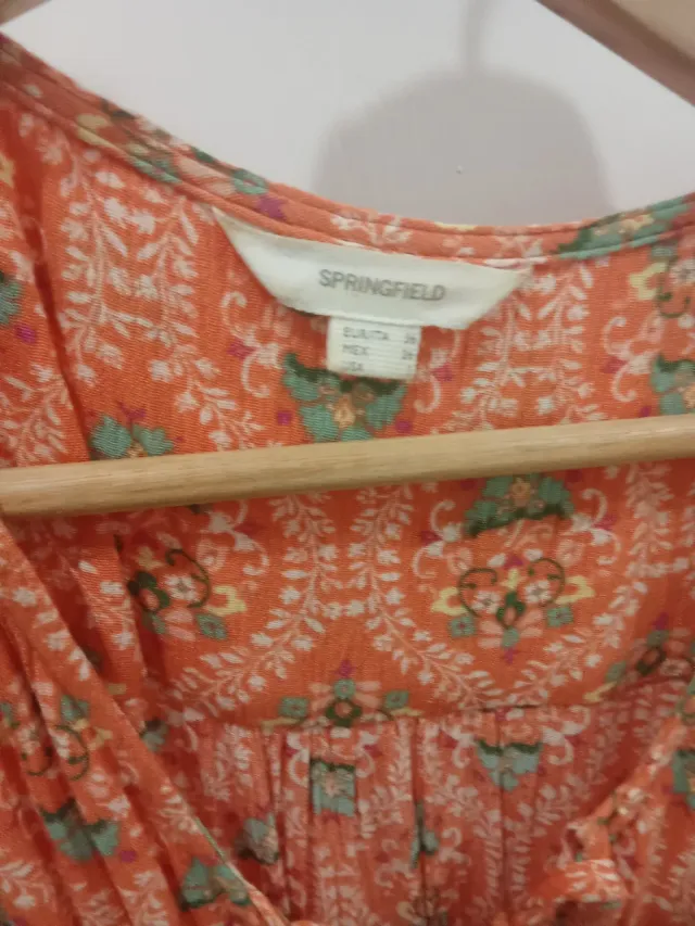 Vestido estampado naranja