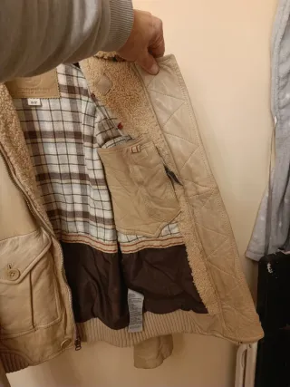 Cazadora Piel Beige Timberland