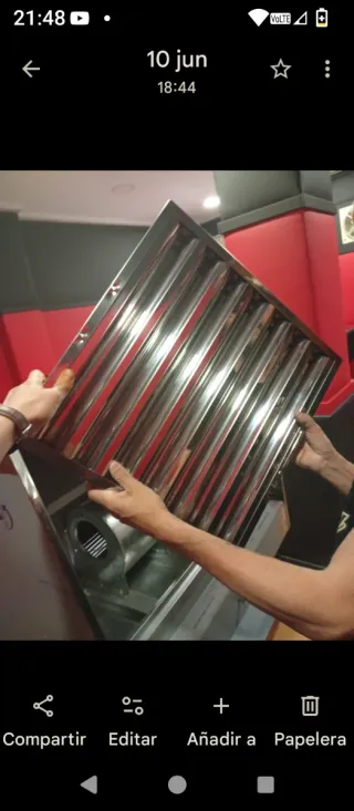 Campana extractora de acero inoxidable