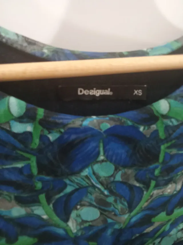 Vestido Desigual Azul y Verde Talla XS