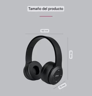 Auriculares Bluetooth Plegables muy cómodos.