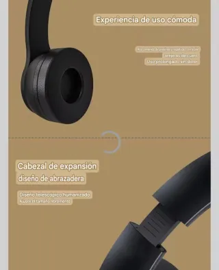 Auriculares Bluetooth Plegables muy cómodos.
