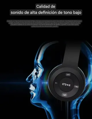 Auriculares Bluetooth Plegables muy cómodos.
