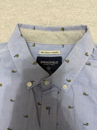 Camisa Springfield estampada caracoles azul