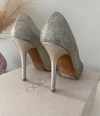 Tacones Jimmy Choo Perla 120 Glitter Talla 36