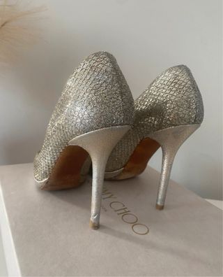 Tacones Jimmy Choo Perla 120 Glitter Talla 36
