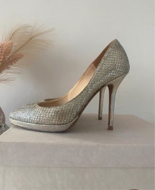 Tacones Jimmy Choo Perla 120 Glitter Talla 36