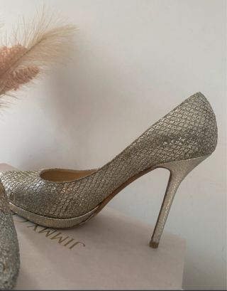 Tacones Jimmy Choo Perla 120 Glitter Talla 36
