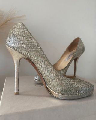 Tacones Jimmy Choo Perla 120 Glitter Talla 36