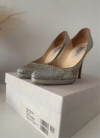 Tacones Jimmy Choo Perla 120 Glitter Talla 36