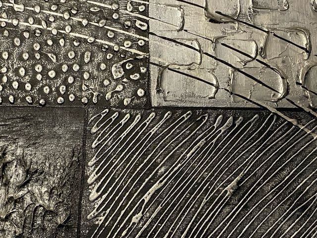 Cuadro moderno metal y madera