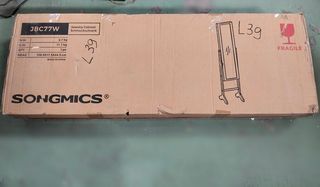 SONGMICS Armario Joyero Pie JBC77W 153 cm Blanco