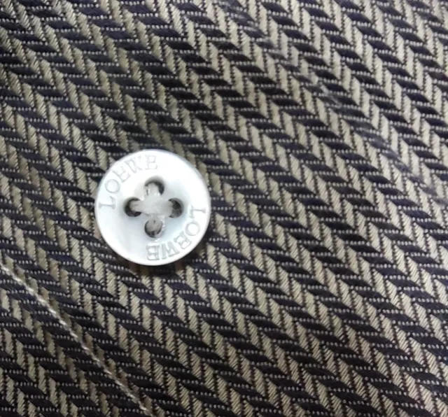 Camisa Loewe Tamanho 44 Listrada Marrom/Cinza