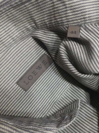 Camisa Loewe Talla 44 Rayas Marrón/Gris
