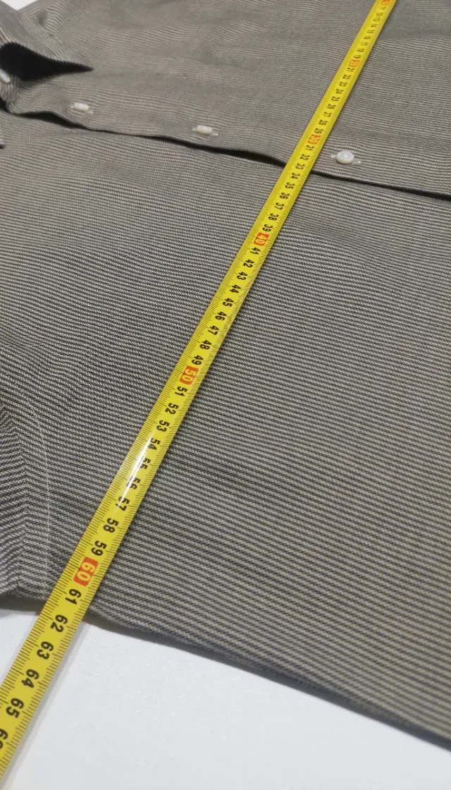 Camisa Loewe Tamanho 44 Listrada Marrom/Cinza