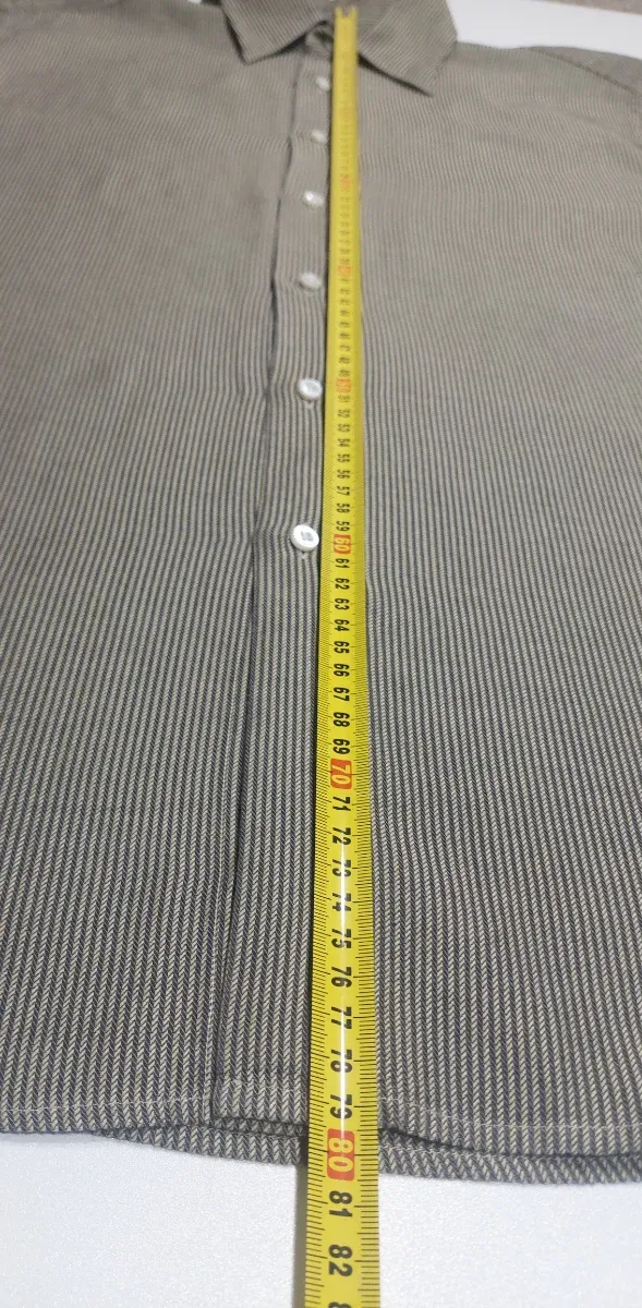 Camisa Loewe Tamanho 44 Listrada Marrom/Cinza