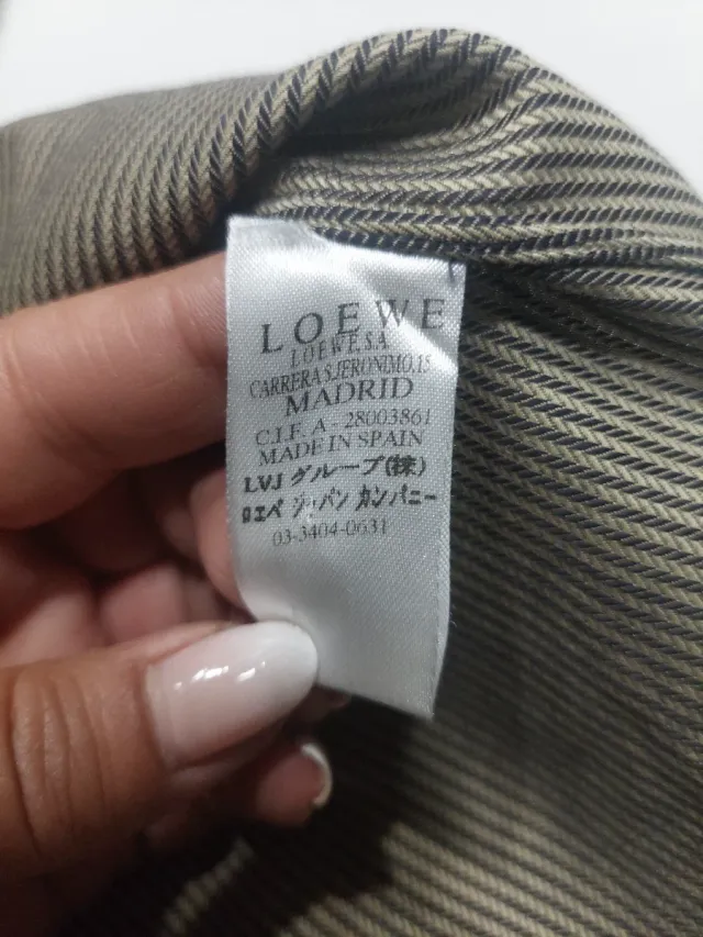 Camisa Loewe Tamanho 44 Listrada Marrom/Cinza