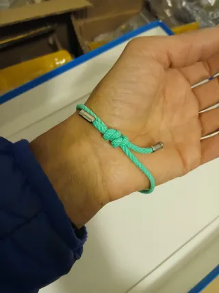 Bracciale cordino teal