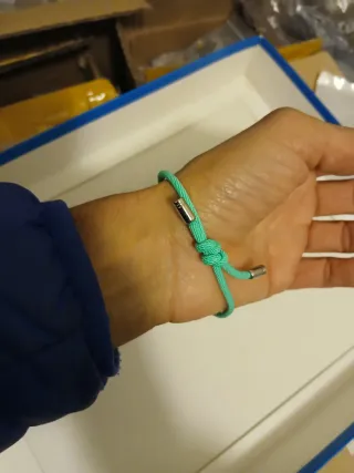 Bracciale cordino teal