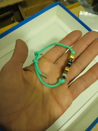 Bracciale cordino teal