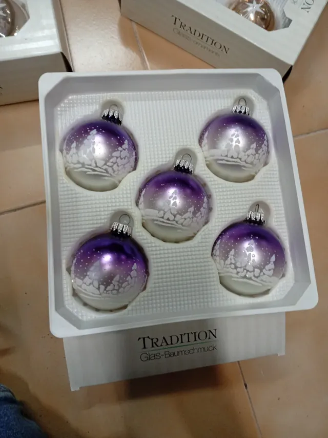 Bolas de cristal para árvore de Natal (5 unid.)