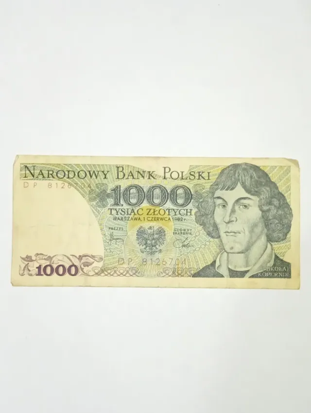 Billete 1000 Zlotych Polonia 1982 Copérnico