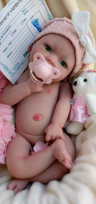 Bebé Reborn Silicona Completa 39cm
