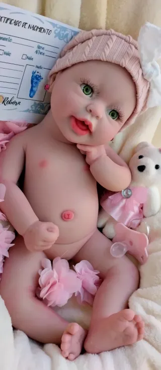 Bebé Reborn Silicona Completa 39cm