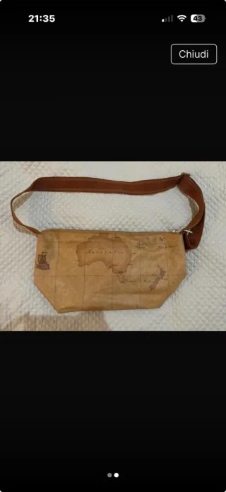 Borsa Alviero Martini stampa mappa